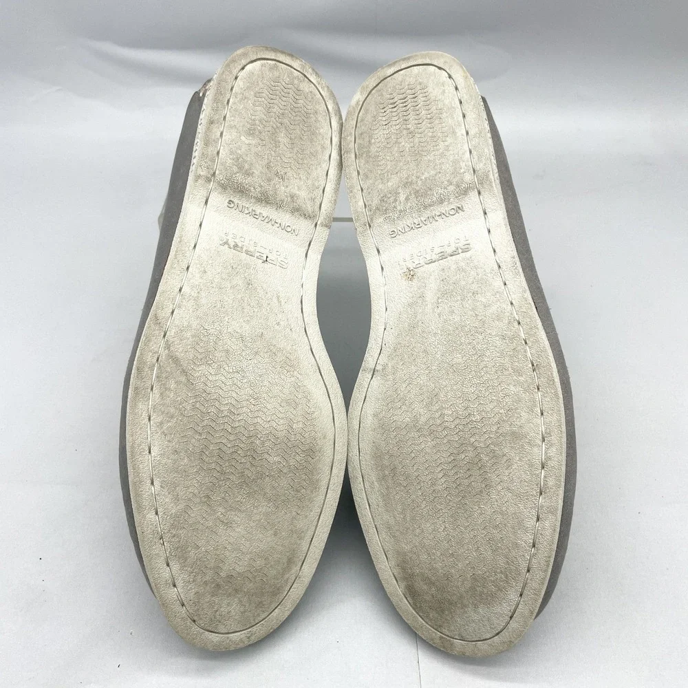 Sperry Gold Cup Authentic Original Boat Shoes Mens 10.5M Grey Leather Preppy